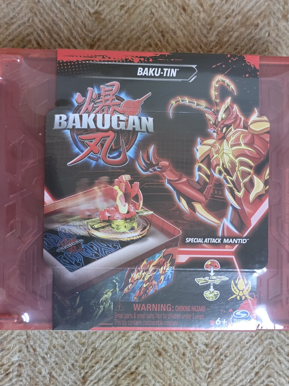Bakugan Baku-Tin Special Attack Mantid Red Action Set